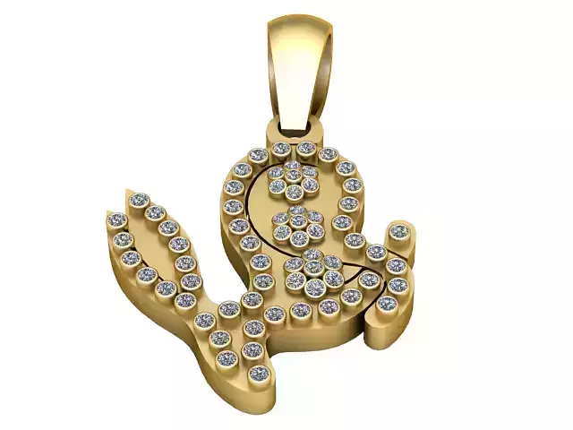 HIP HOP CREATED PENDANT 3D PRINTABLE MODEL 