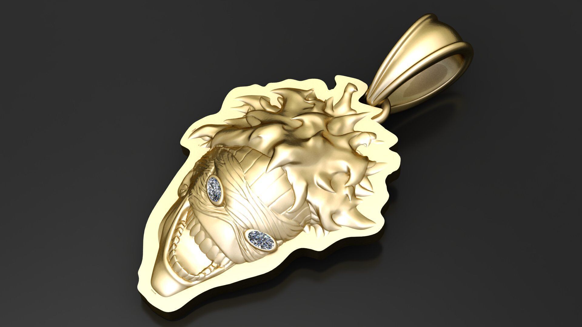JOKER FACE PENDANT 3D PRINTABLE MODEL 3D print model_3