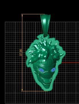 JOKER FACE PENDANT 3D PRINTABLE MODEL 3D print model_4