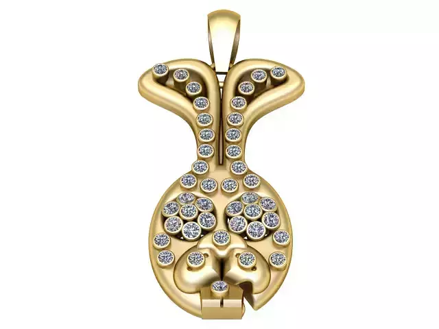 WOMEN DIAMOND PENDANT 3D PRINTABLE MODEL 