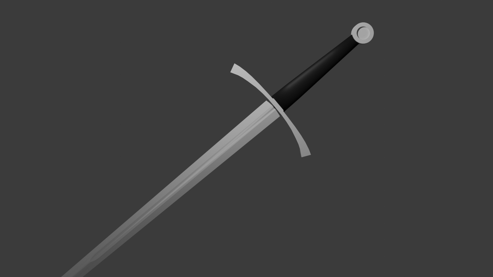 Longsword Low-poly 3D model_2