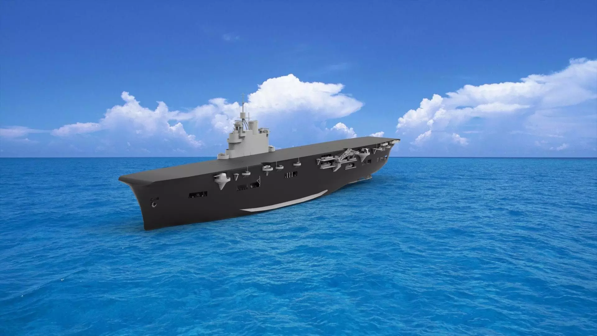 HMS Unicorn aircraft carrier 3D model_0