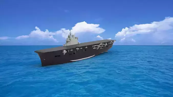 HMS Unicorn aircraft carrier 3D model