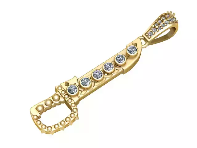 DESIGN KNIFE PENDANT 3D PRINTABLE MODEL 