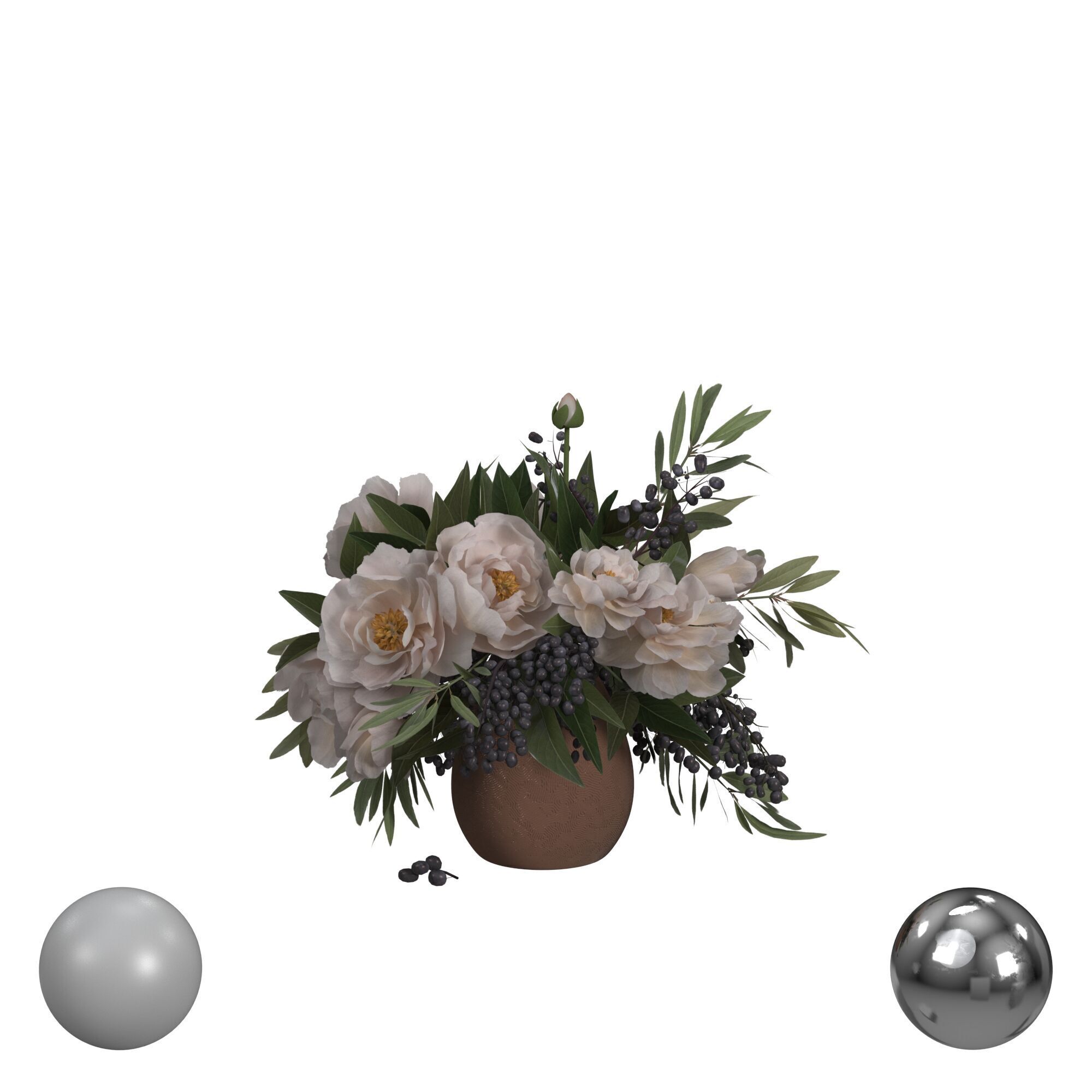 bouquet flowers  3D model_1