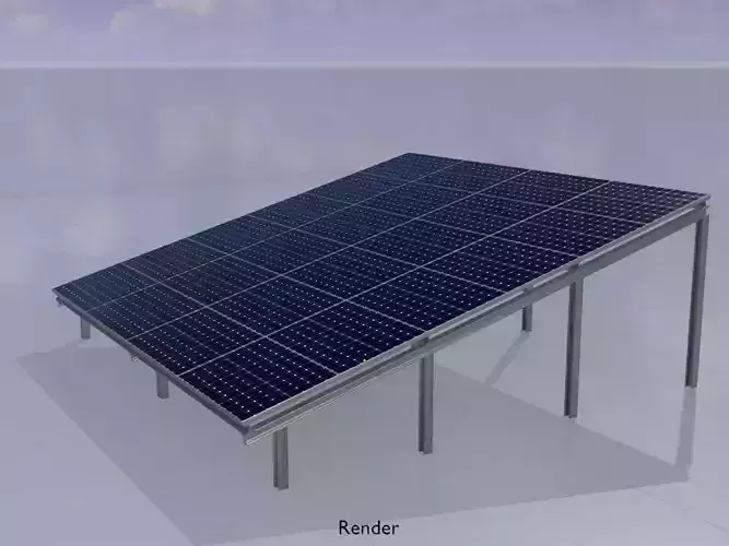Solar module version 4 width 7000mm tilt angle 15 degrees