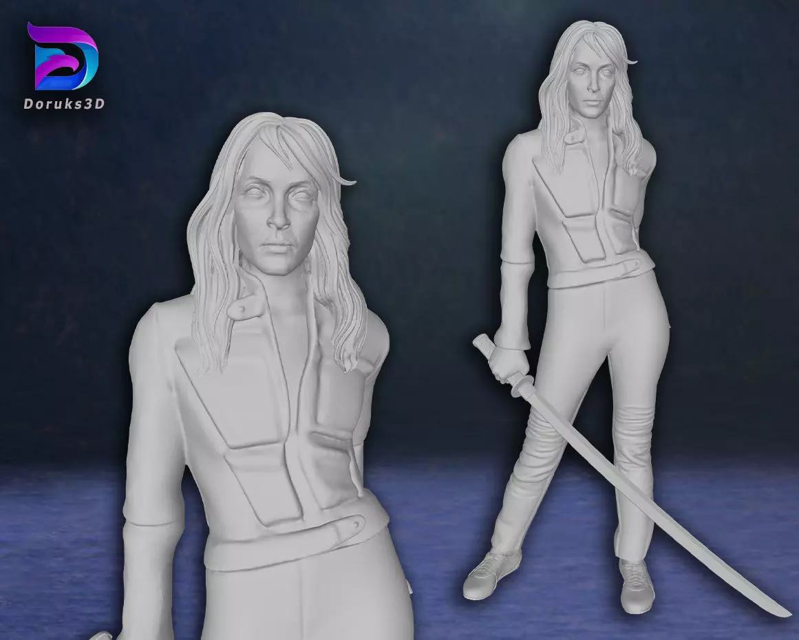Kill Bill Uma Thurman Action Figures Custom 3D Print Model 3D print model_0