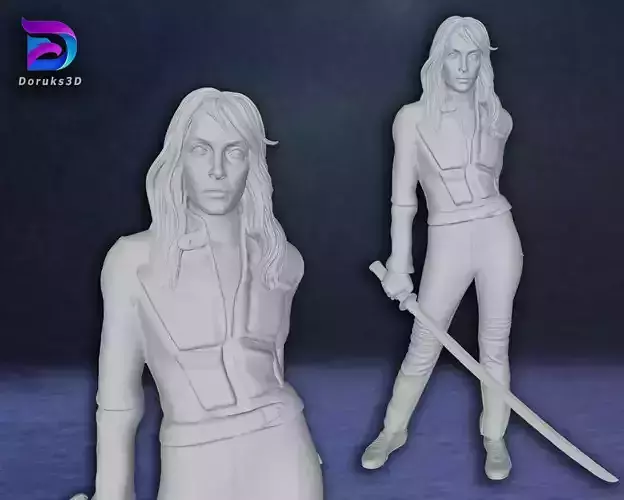 Kill Bill Uma Thurman Action Figures Custom 3D Print Model