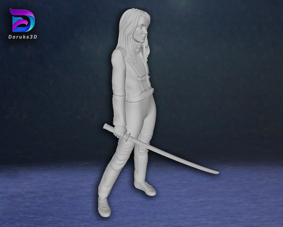 Kill Bill Uma Thurman Action Figures Custom 3D Print Model 3D print model_3