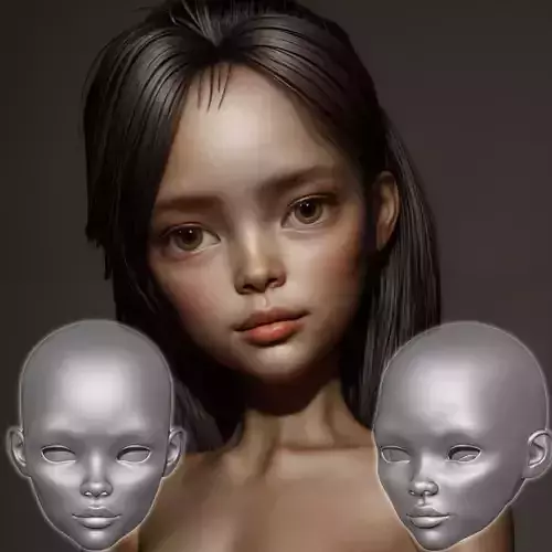 Catherine -bjd doll Head face child teenager
