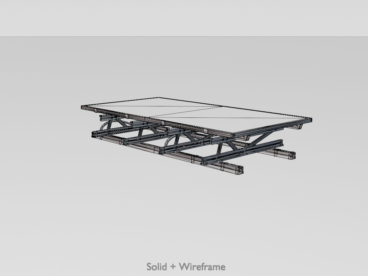 Solar module version 3 2x4m with stand 3D Model Collection_47