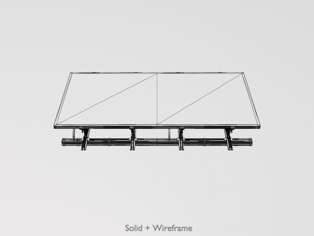 Solar module version 3 2x4m with stand 3D Model Collection_50