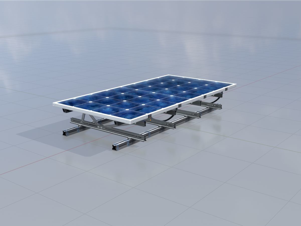 Solar module version 3 2x4m with stand 3D Model Collection_59