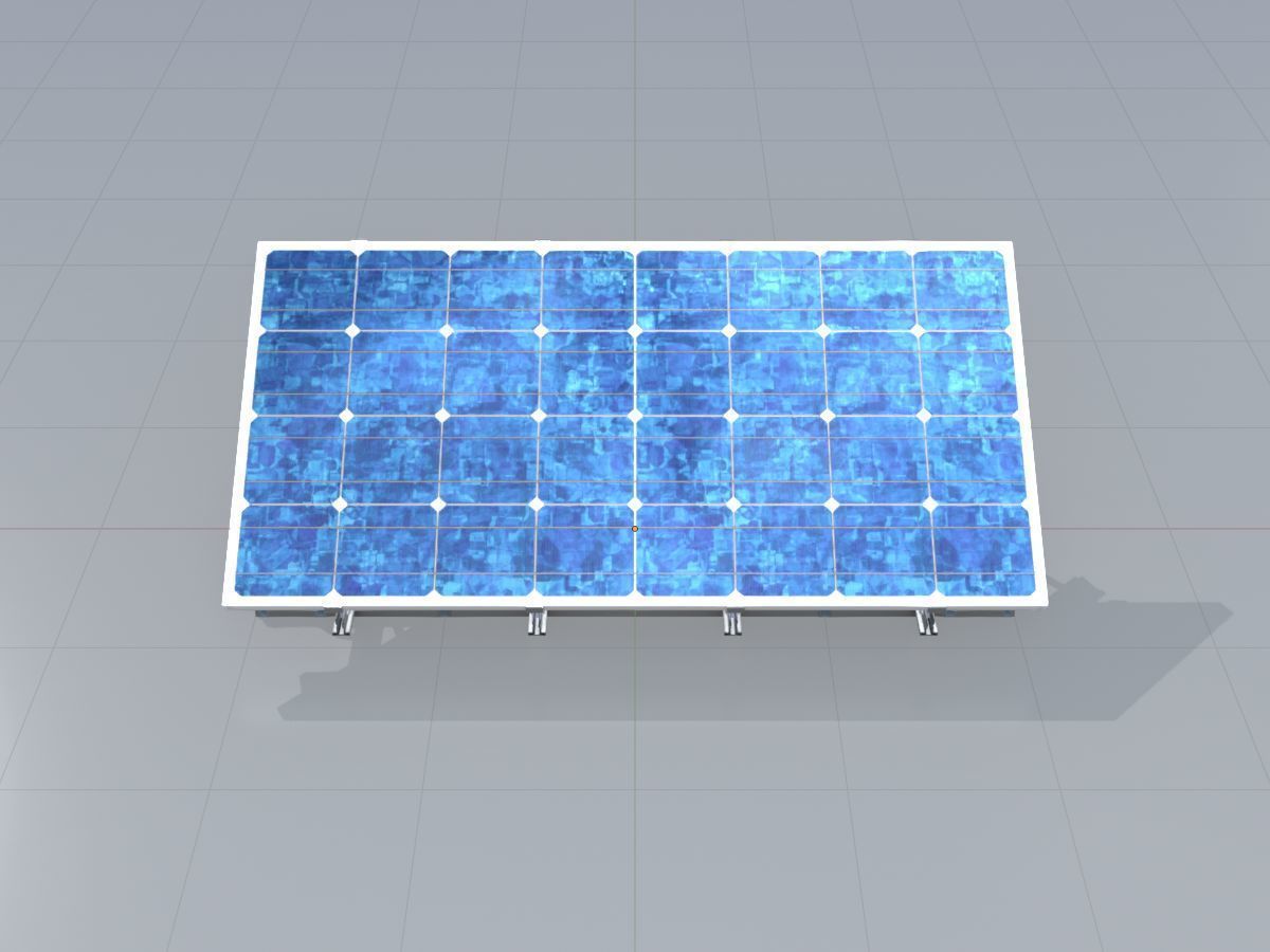 Solar module version 3 2x4m with stand 3D Model Collection_19