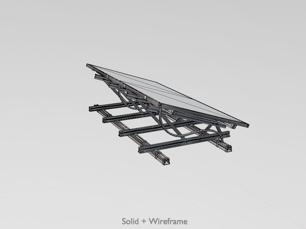 Solar module version 3 2x4m with stand 3D Model Collection_29