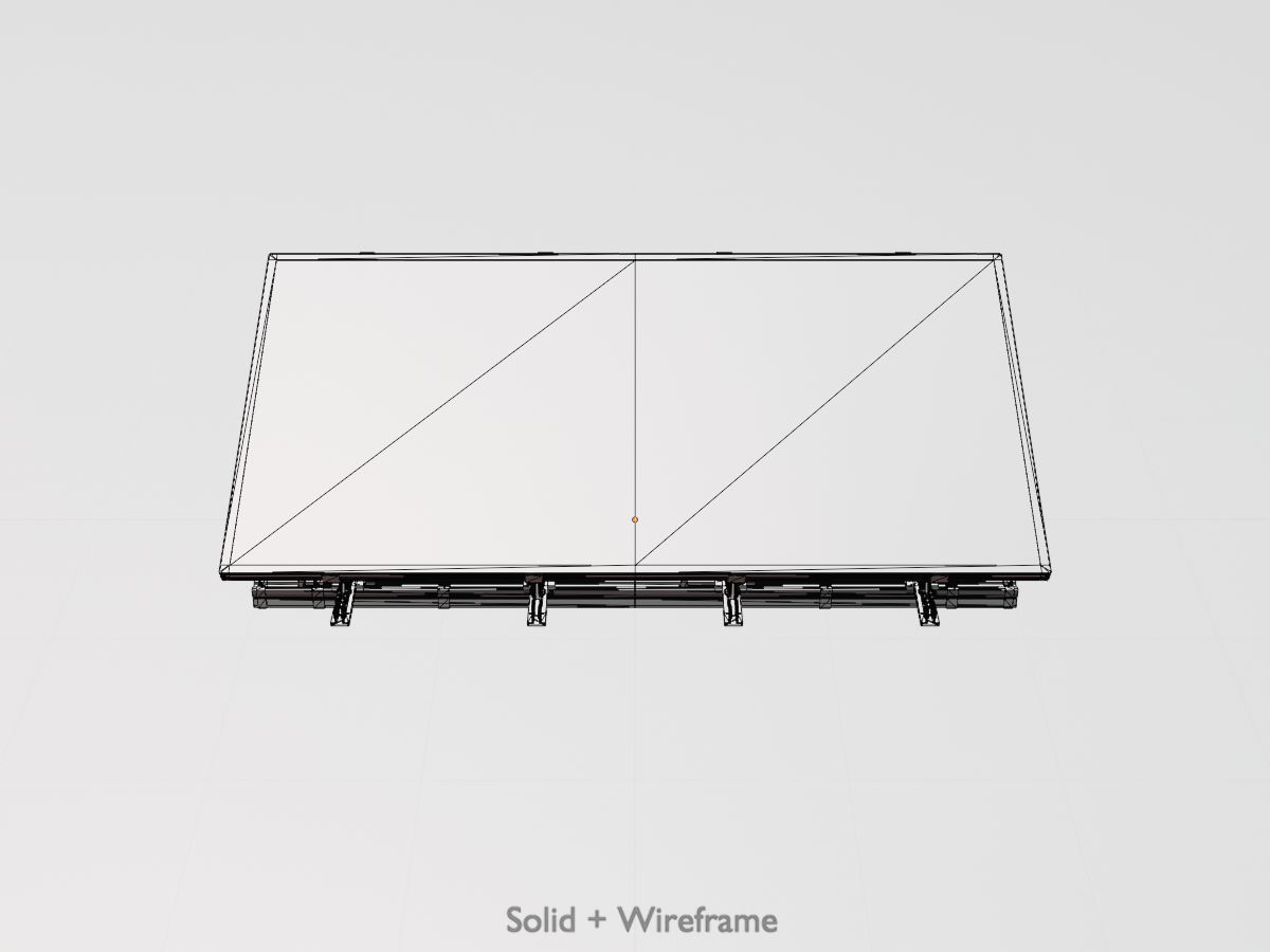 Solar module version 3 2x4m with stand 3D Model Collection_30