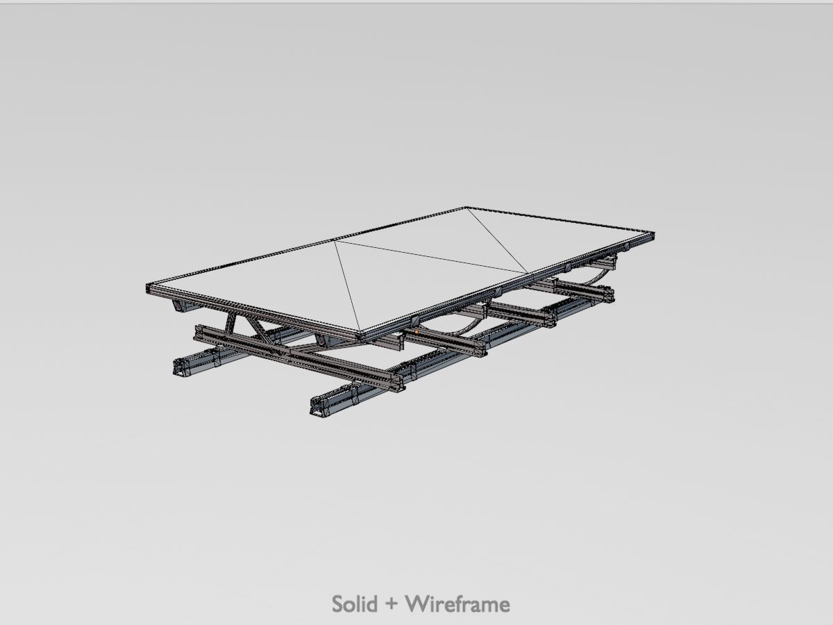 Solar module version 3 2x4m with stand 3D Model Collection_48