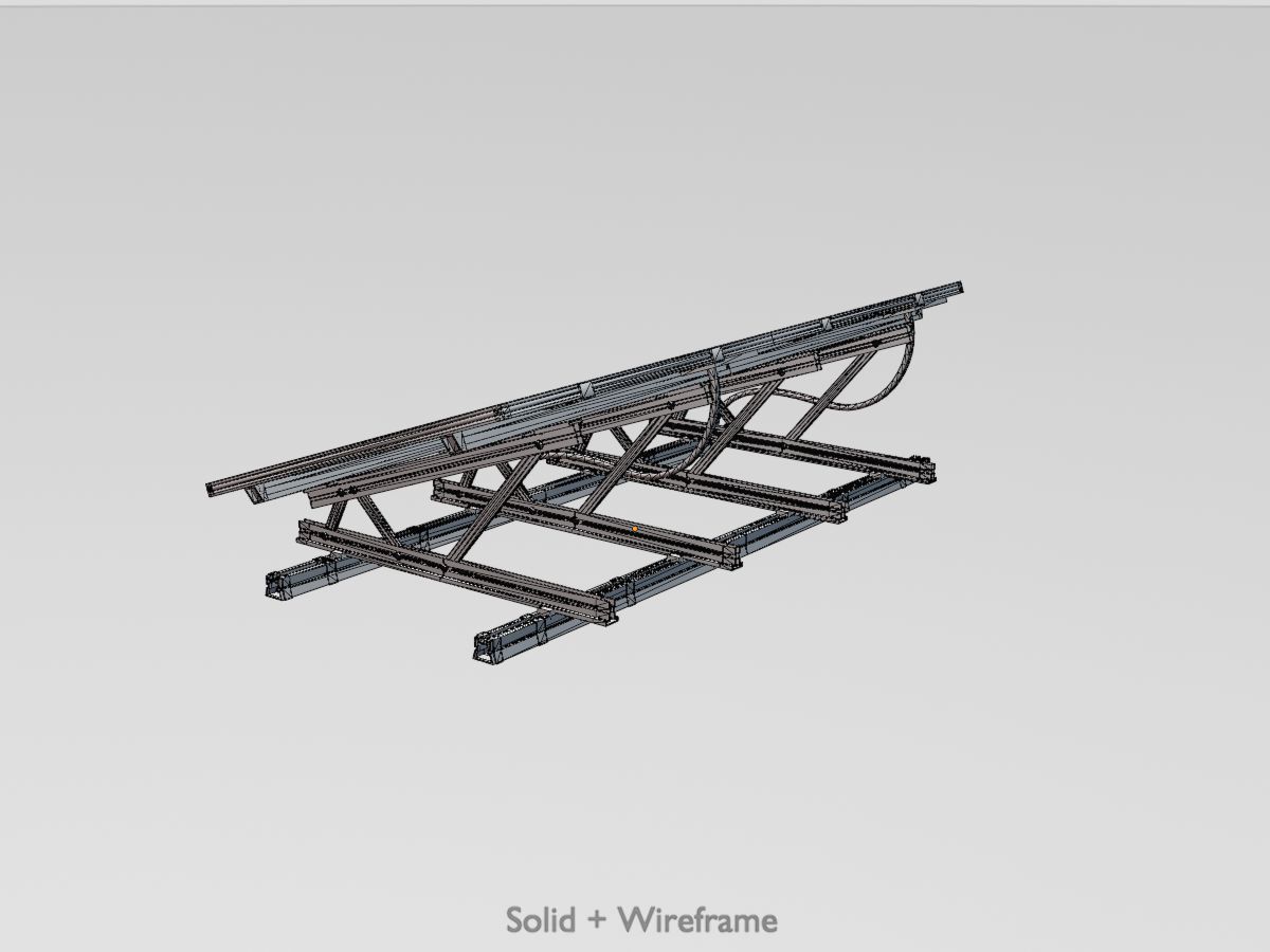 Solar module version 3 2x4m with stand 3D Model Collection_28