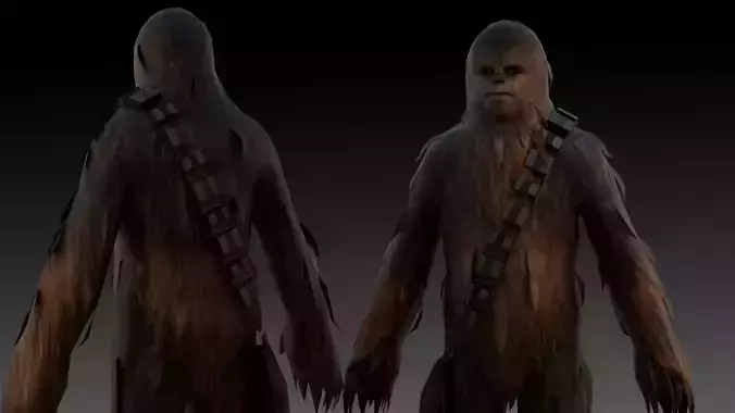 Chewbacca Chewie Star Wars 3D Model