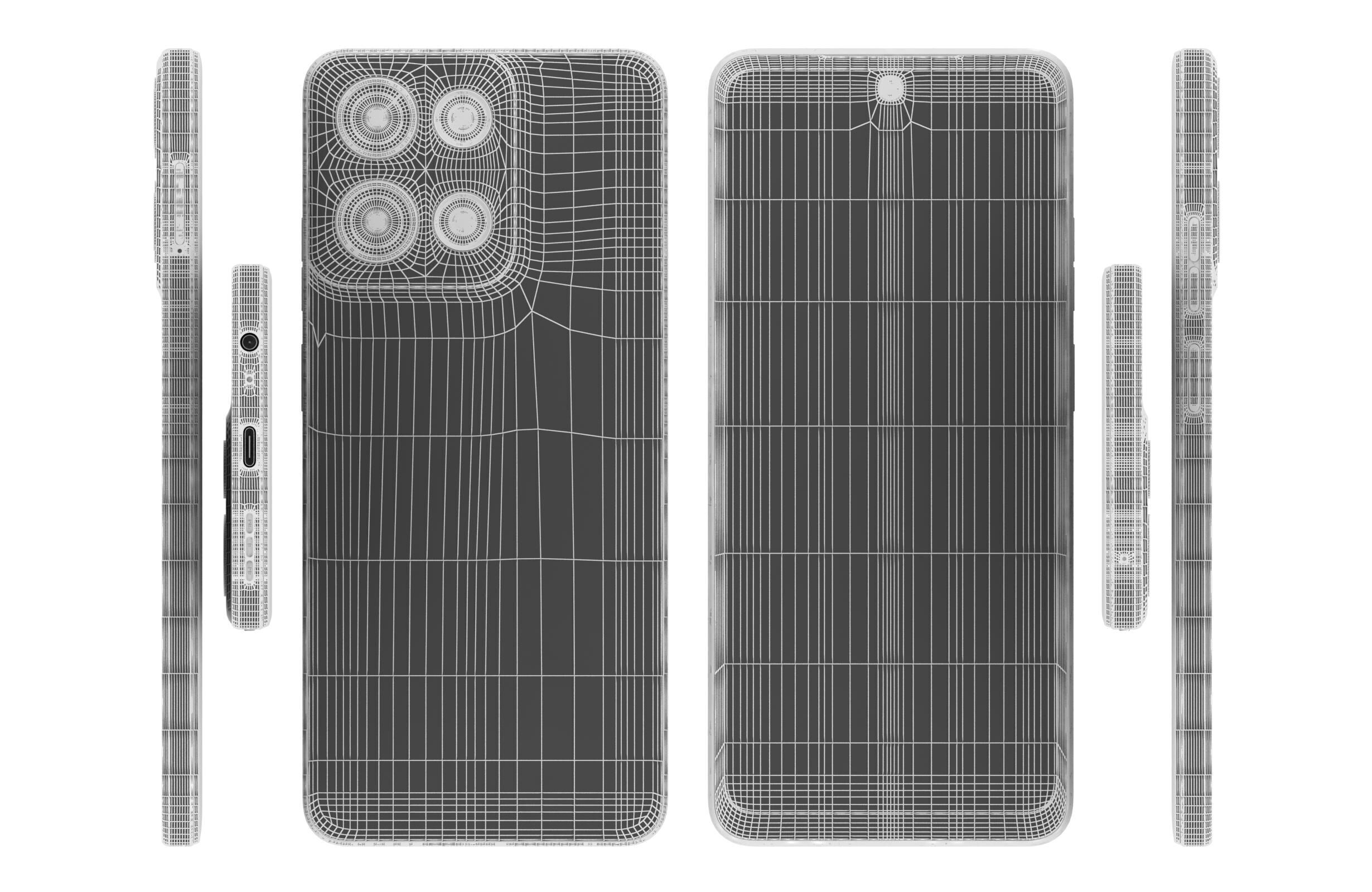 Motorola Moto G 2025 Black and Blue 3D model_22