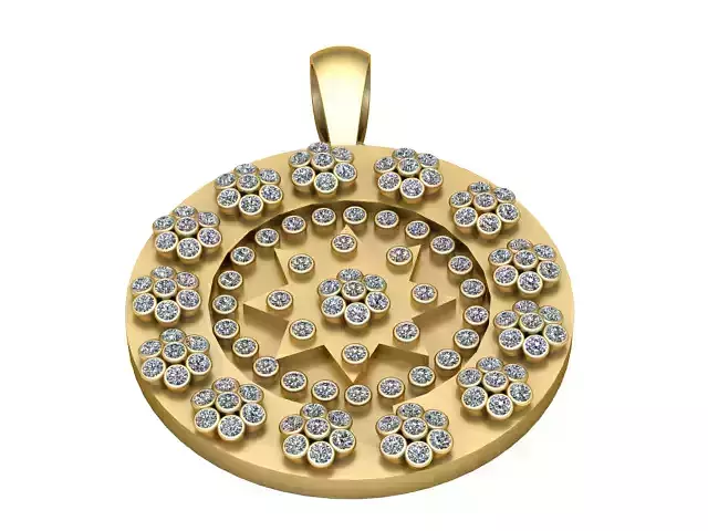 FLOWER COIN PENDANT 3D PRINTABLE MODEL