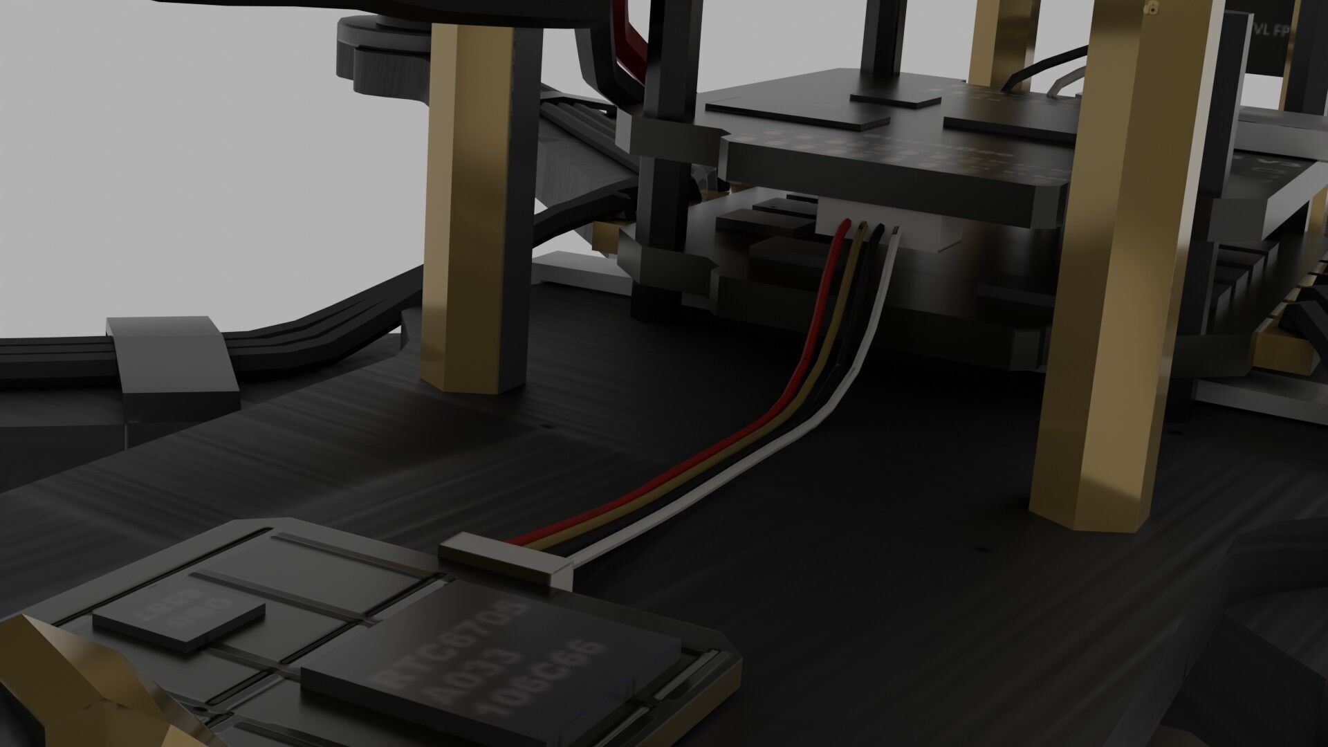 FPV kamikaze drone Low-poly 3D model_13