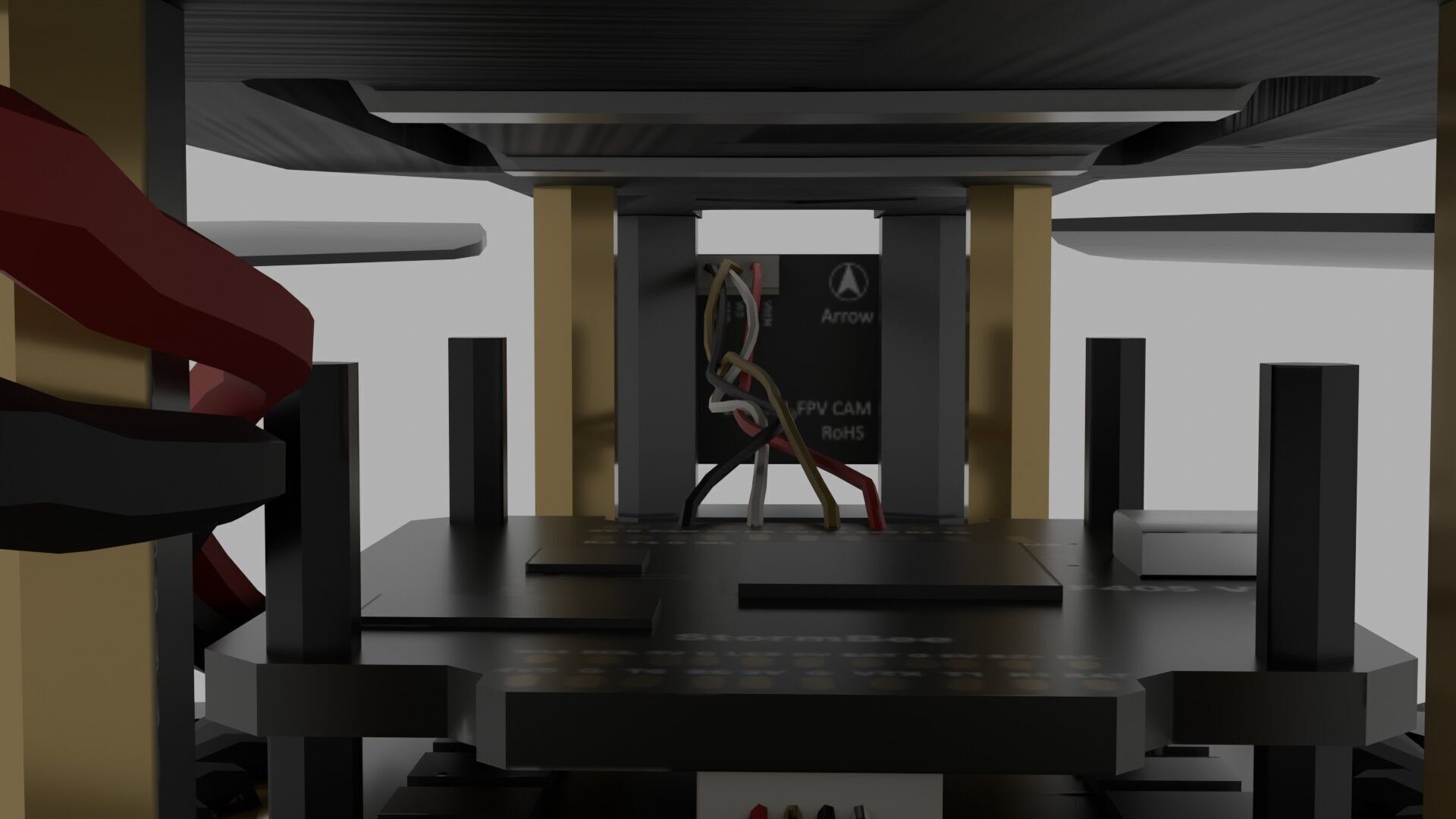 FPV kamikaze drone Low-poly 3D model_14