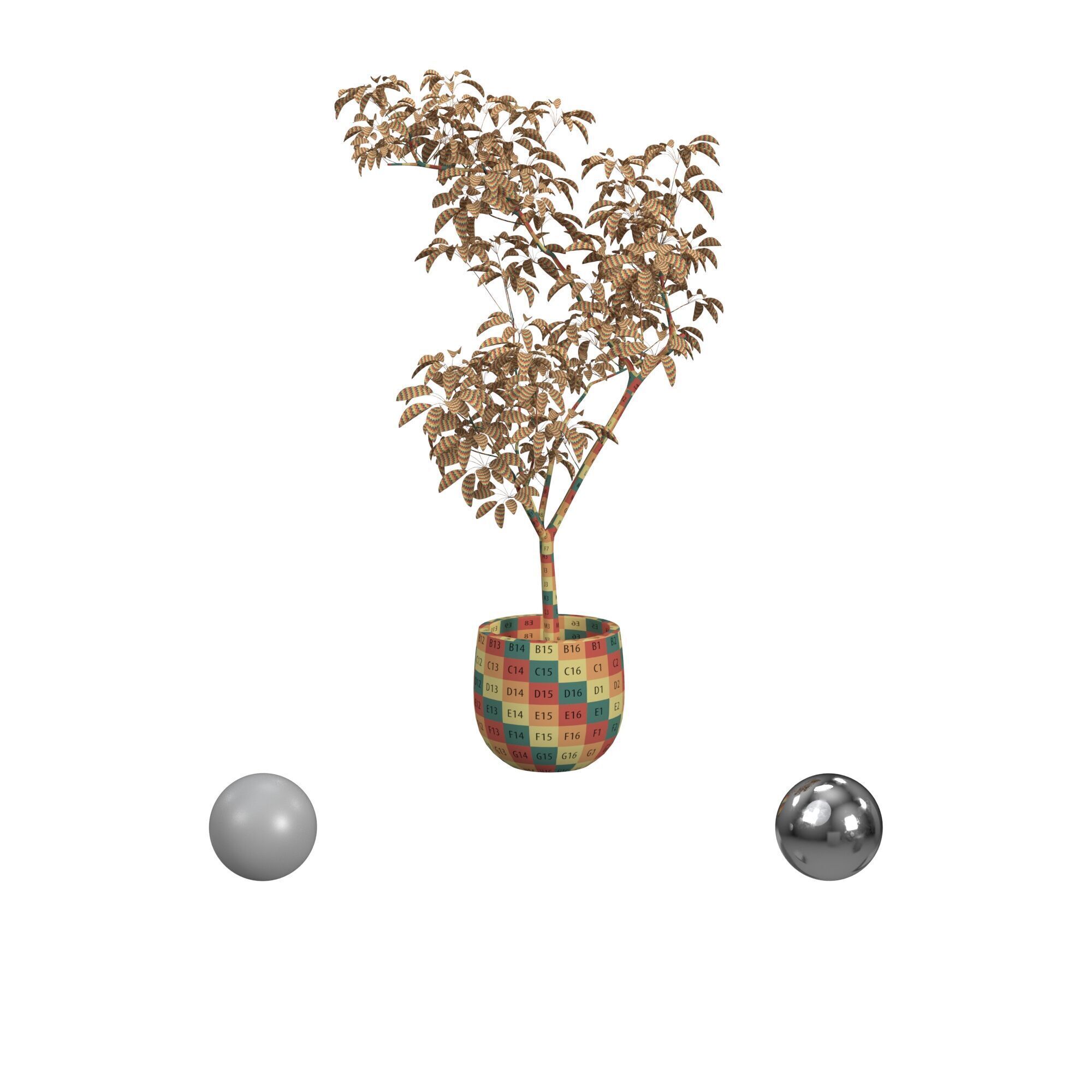 pot tree 3D model_2