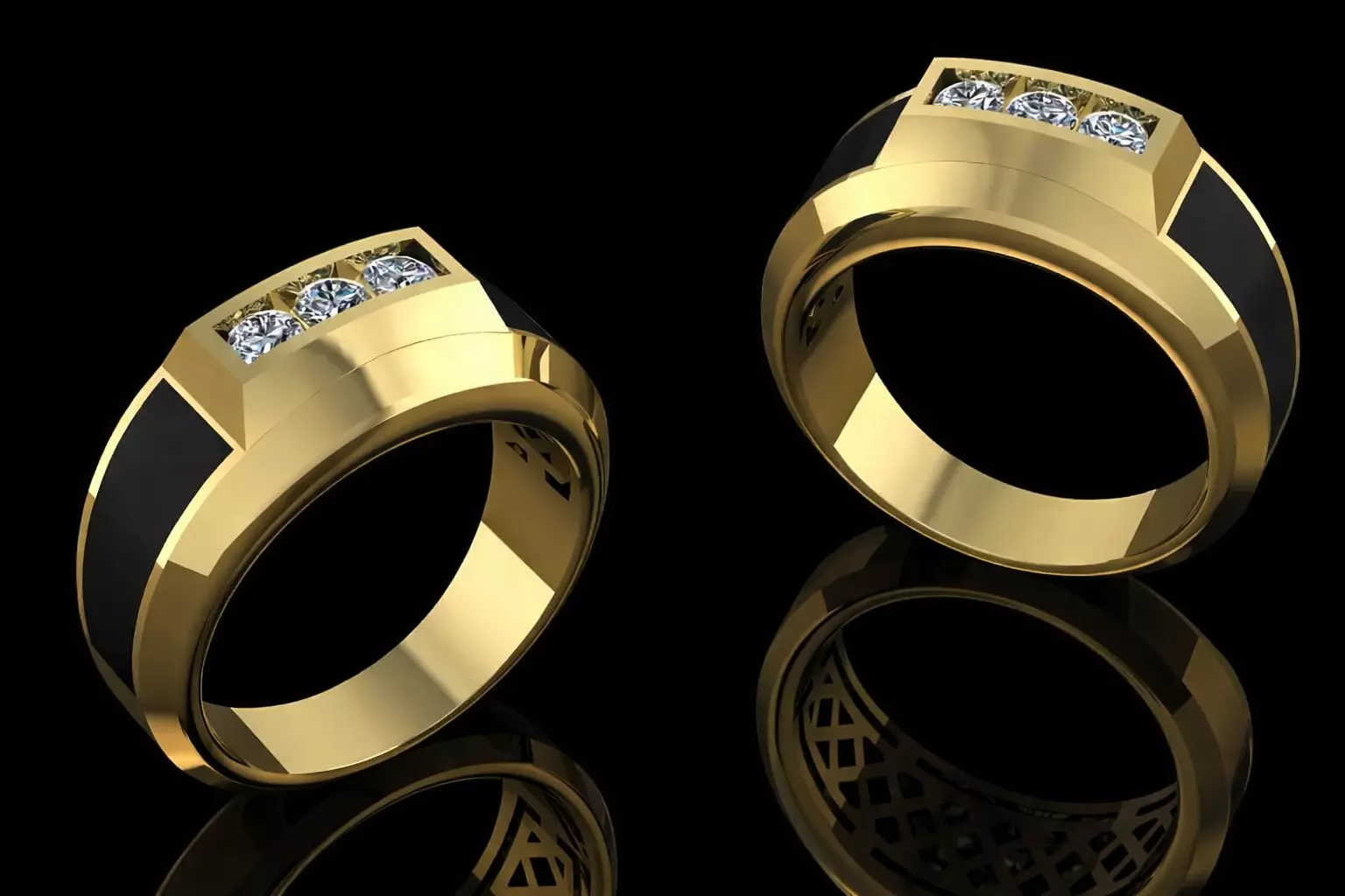 Man Ring Gold 3D print model