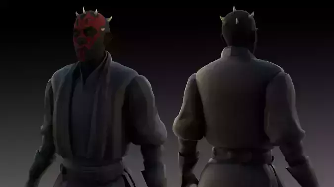 Darth Maul Star Wars 3D Model High Quality Rigged Low-poly 3D model