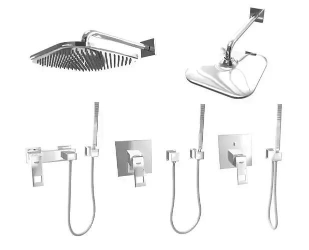Grohe Eurocube 25289000 Shower Tap mixer faucet dispenser 3D model