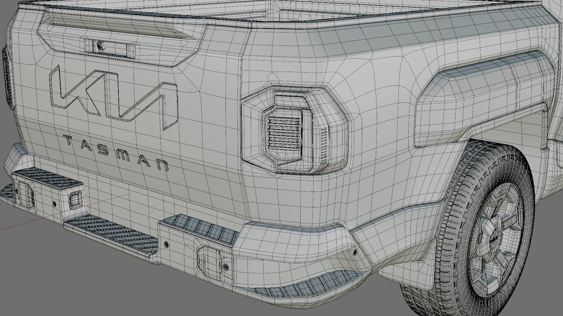 Kia Tasman 2025 with interior 3D model_33