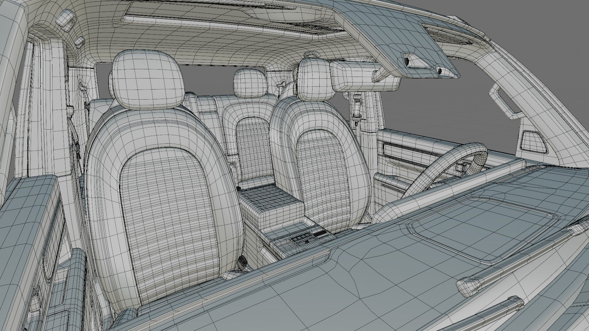 Kia Tasman 2025 with interior 3D model_35