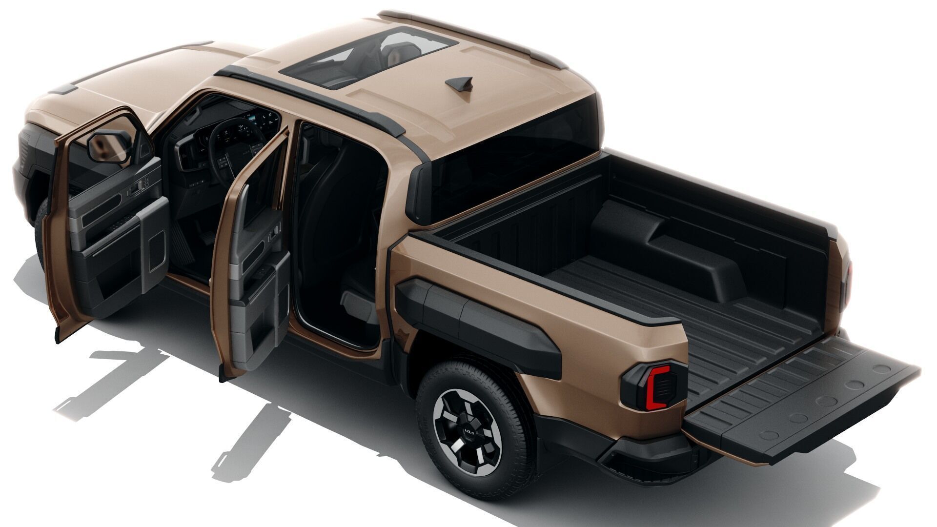 Kia Tasman 2025 with interior 3D model_2