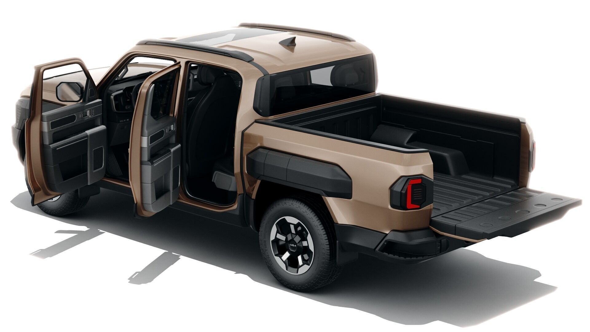 Kia Tasman 2025 with interior 3D model_12