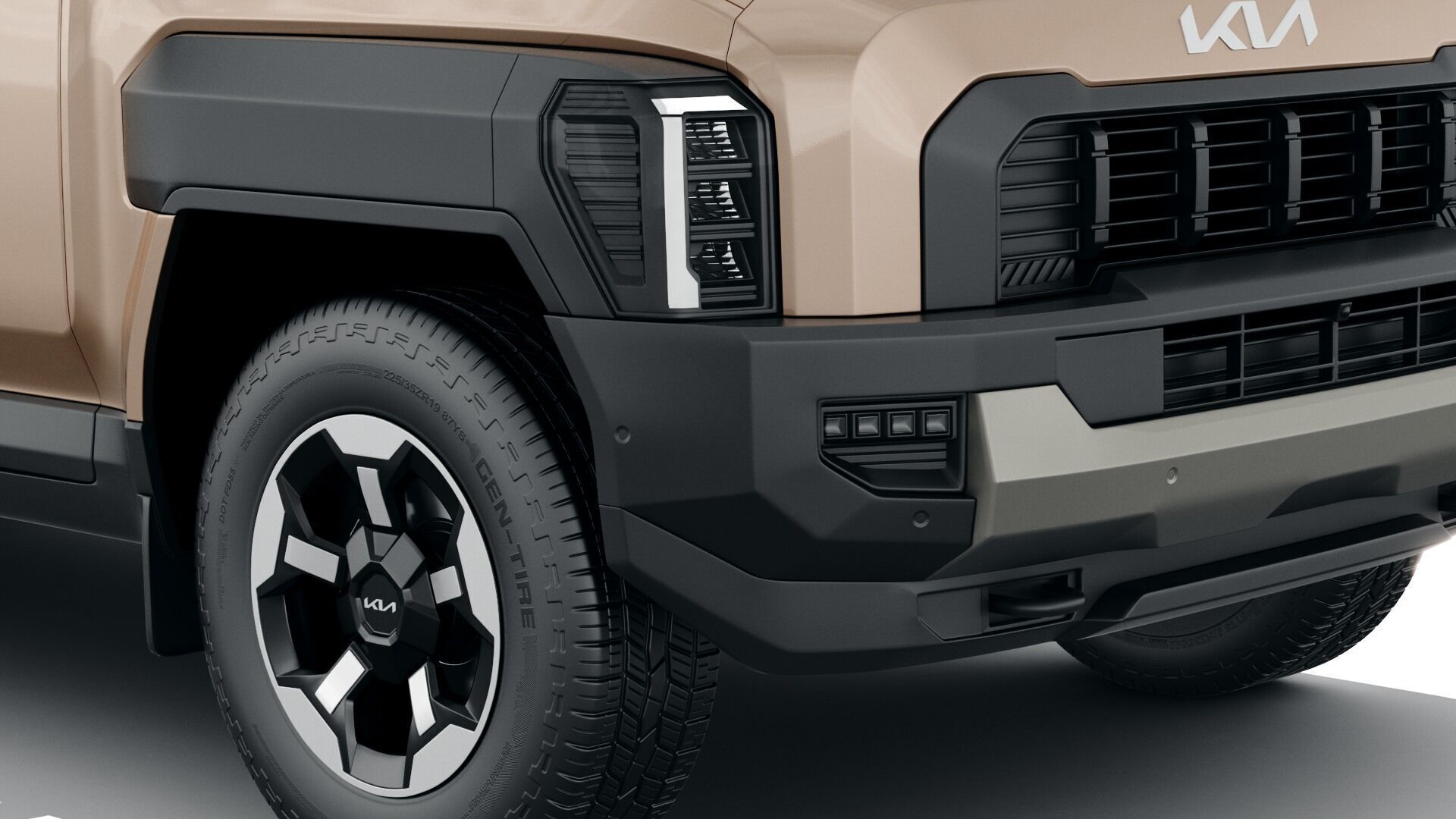 Kia Tasman 2025 with interior 3D model_10