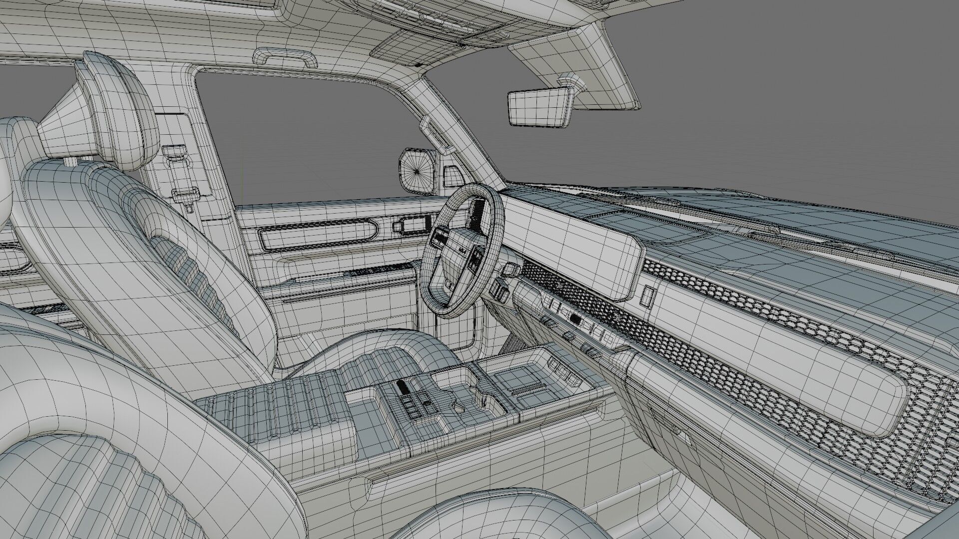 Kia Tasman 2025 with interior 3D model_34