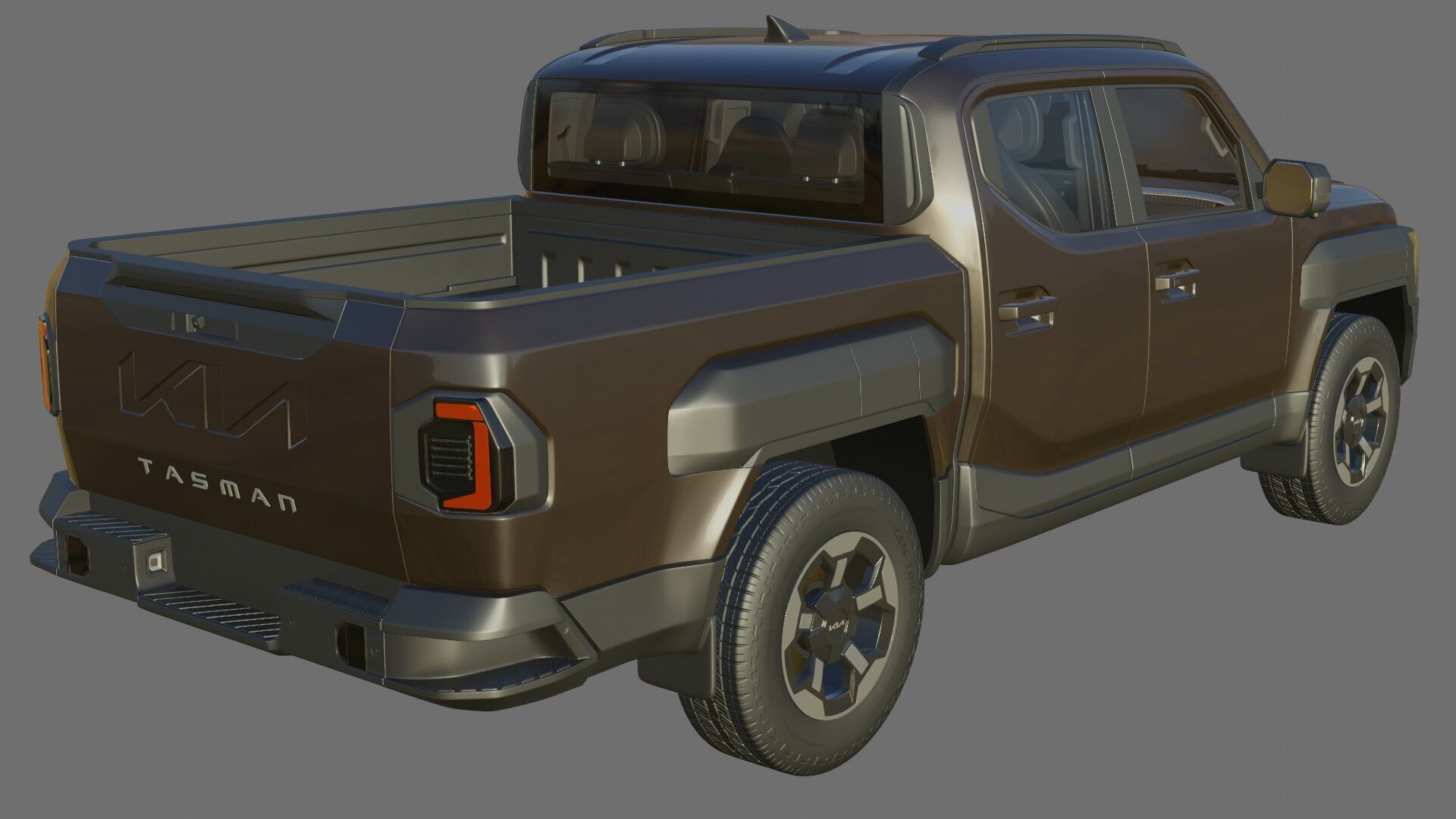 Kia Tasman 2025 with interior 3D model_20