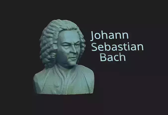 Johann Sebastian Bach 3D print model