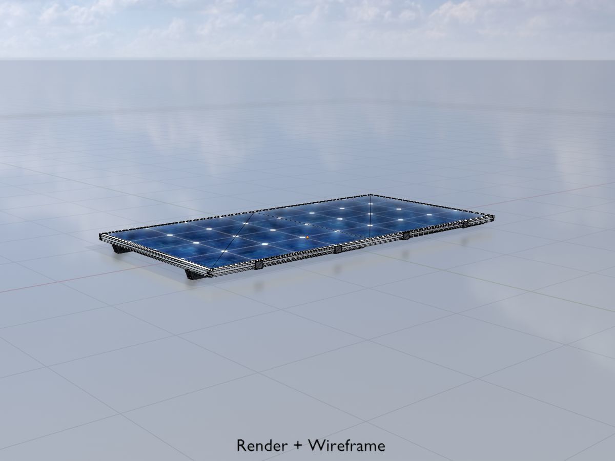 Solar module version 3 2x4m without stand 3D Model Collection_13