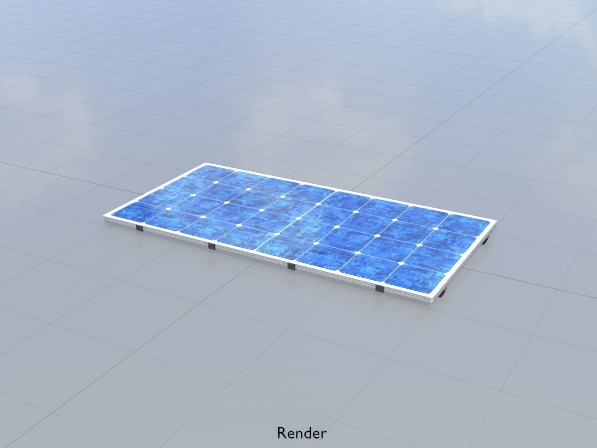 Solar module version 3 2x4m without stand 3D Model Collection_22
