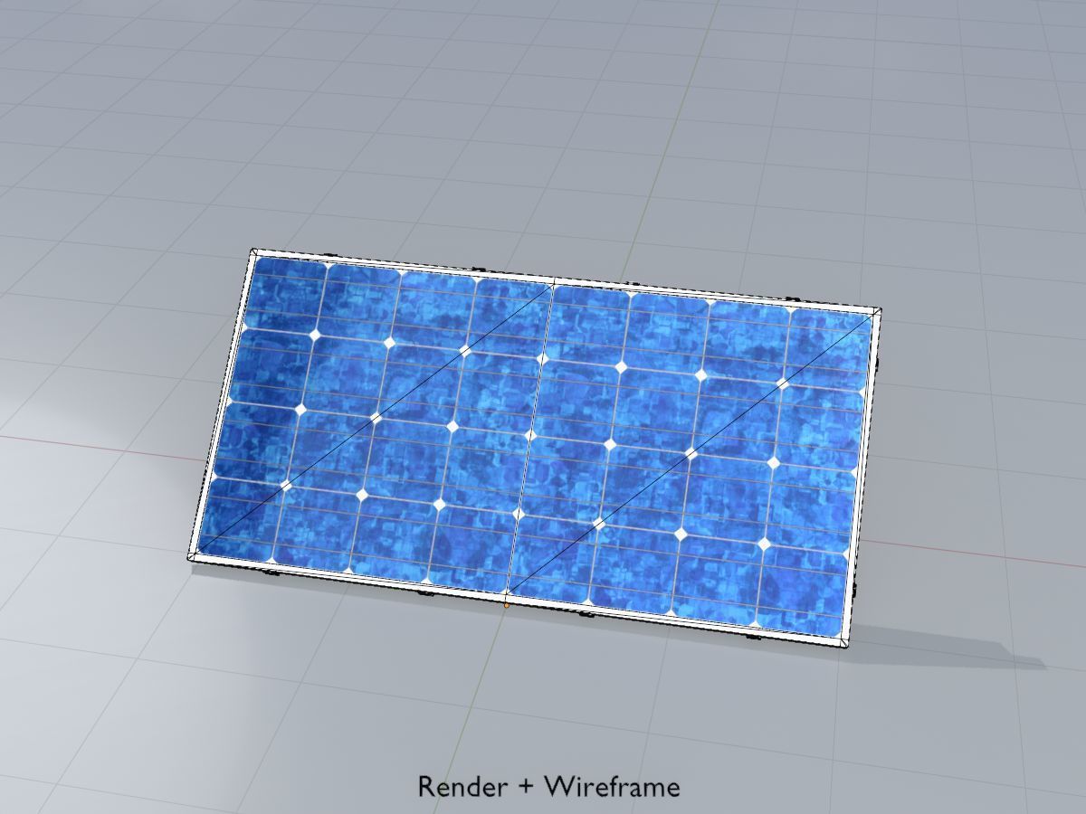 Solar module version 3 2x4m without stand 3D Model Collection_72