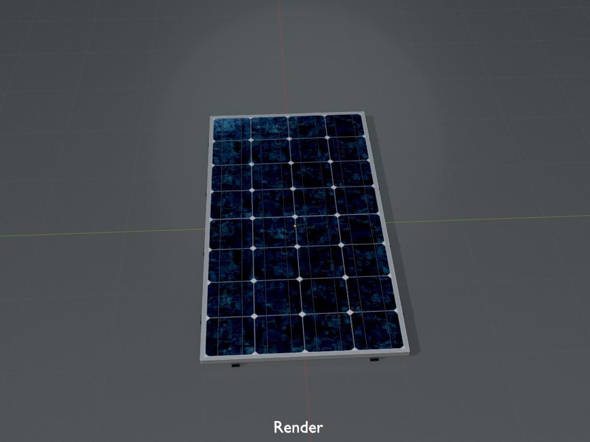 Solar module version 3 2x4m without stand 3D Model Collection_23