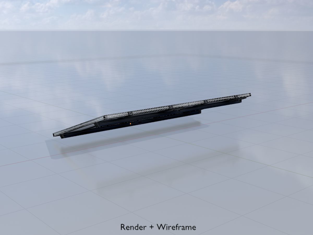 Solar module version 3 2x4m without stand 3D Model Collection_34