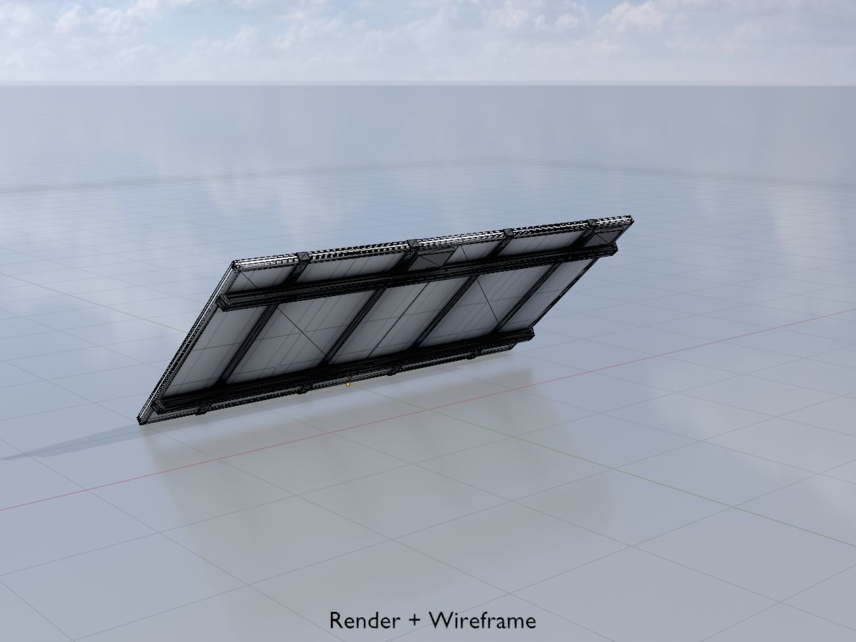 Solar module version 3 2x4m without stand 3D Model Collection_73