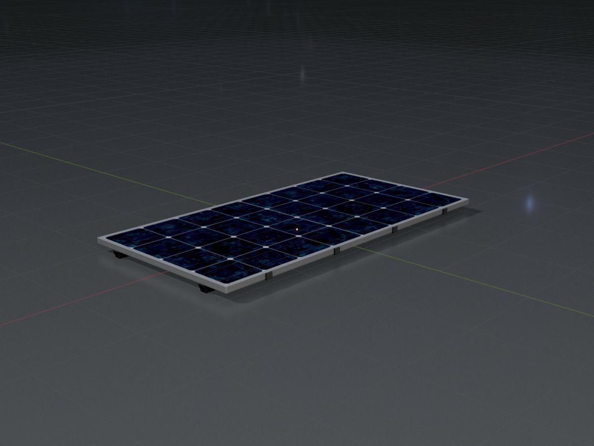 Solar module version 3 2x4m without stand 3D Model Collection_9