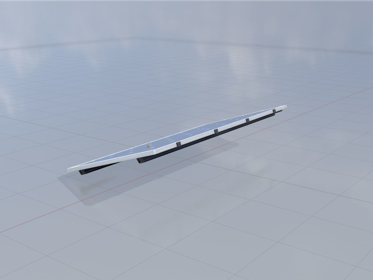 Solar module version 3 2x4m without stand 3D Model Collection_30