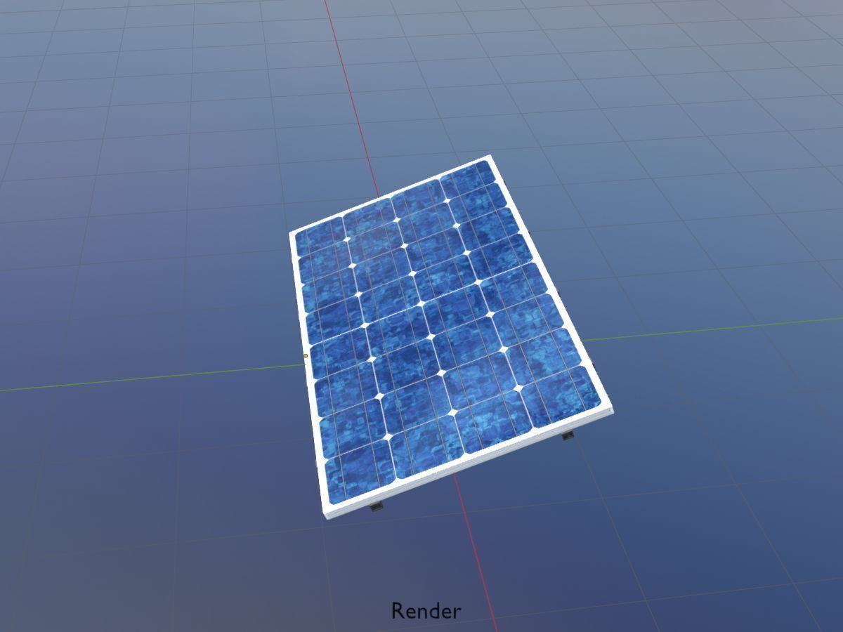 Solar module version 3 2x4m without stand 3D Model Collection_45