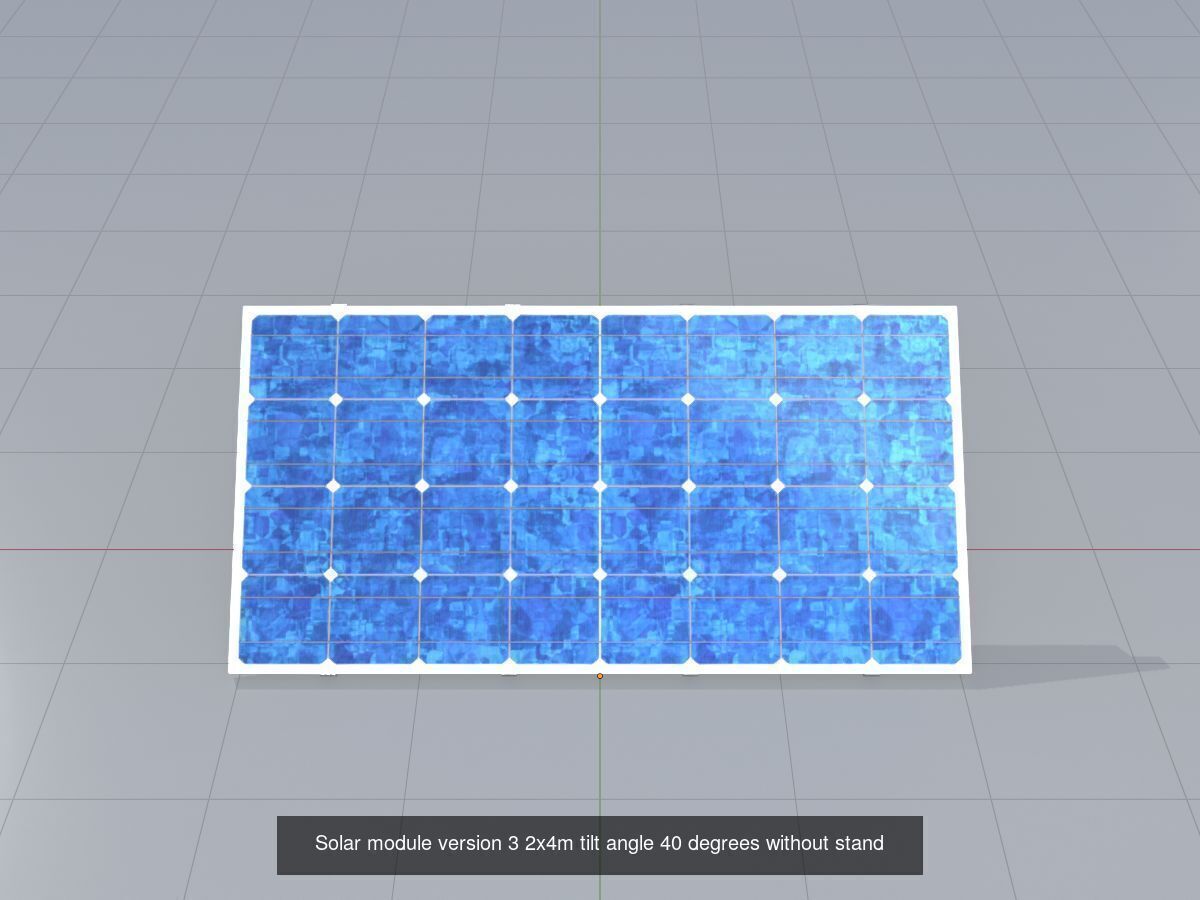 Solar module version 3 2x4m without stand 3D Model Collection_12