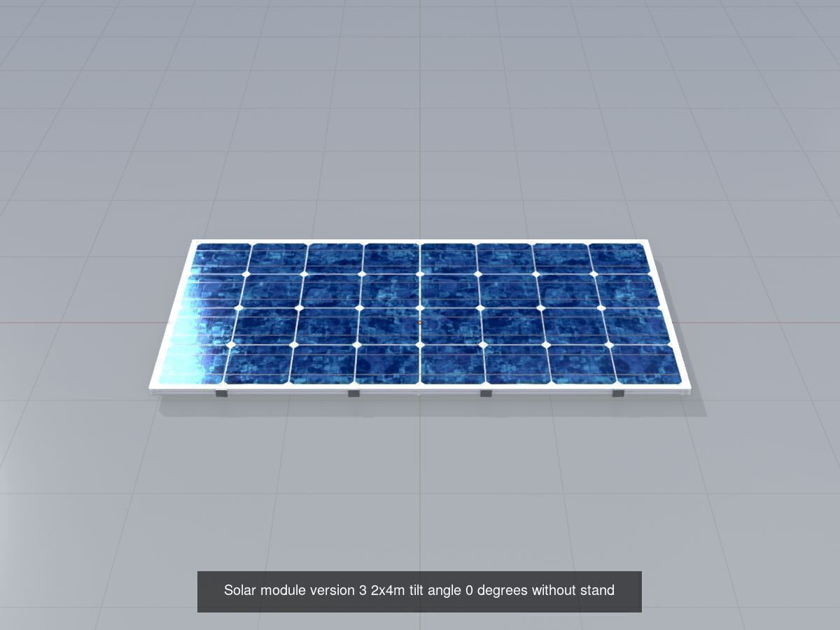 Solar module version 3 2x4m without stand 3D Model Collection_6